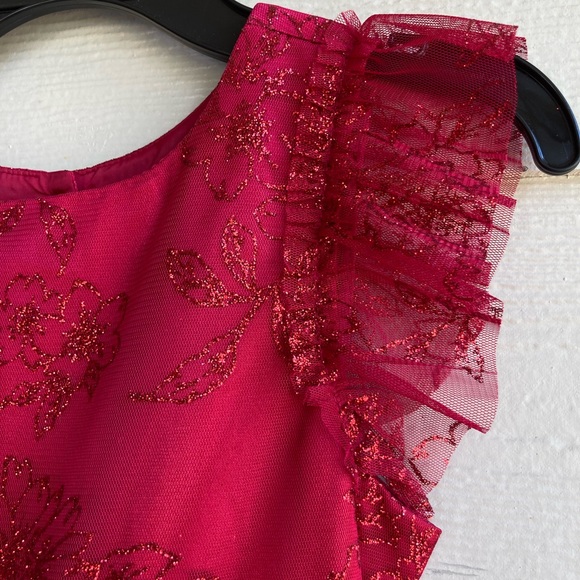 Glittery Jona Michelle Kids Red Dress - Picture 8 of 12